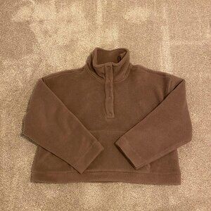 NWT Abercrombie Brown Fleece Pullover